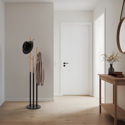 Cuier, negru/natural, TAVEL