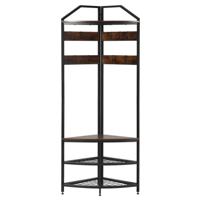 Cuier, stejar rustic/negru, ELVIRO