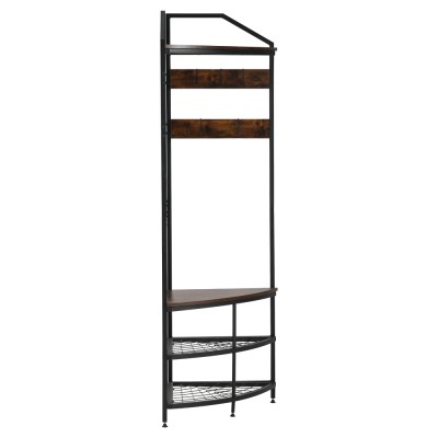 Cuier, stejar rustic/negru, ELVIRO
