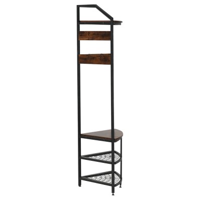 Cuier, stejar rustic/negru, ELVIRO