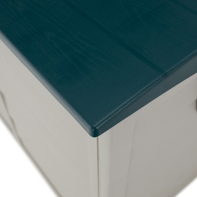 Cutie de depozitare pentru grădină, gri/verde, KORTEZ