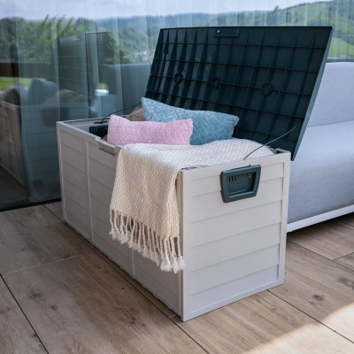 Cutie de depozitare pentru grădină, gri/verde, KORTEZ