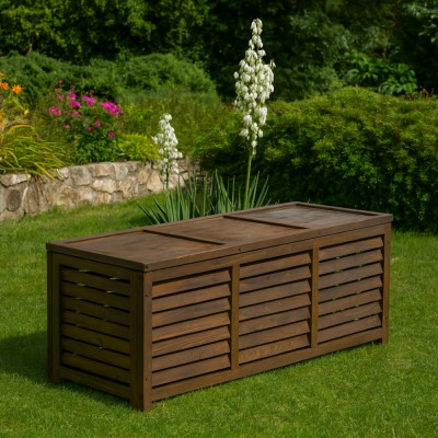 Cutie de depozitare pentru grădină, maro, LADAM