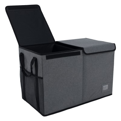 Cutie de depozitare pliabilă, gri/negru, DETER