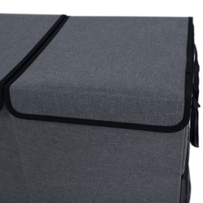 Cutie de depozitare pliabilă, gri/negru, DETER