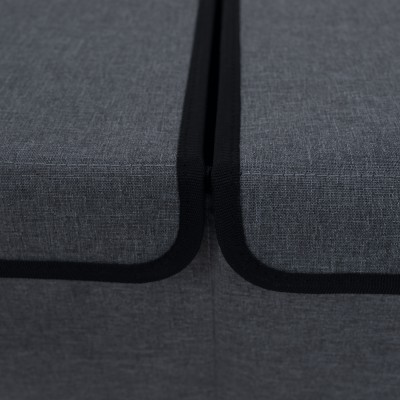 Cutie de depozitare pliabilă, gri/negru, DETER