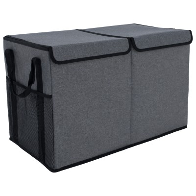 Cutie de depozitare pliabilă, gri/negru, DETER