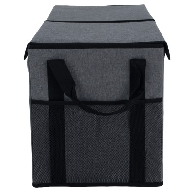 Cutie de depozitare pliabilă, gri/negru, DETER