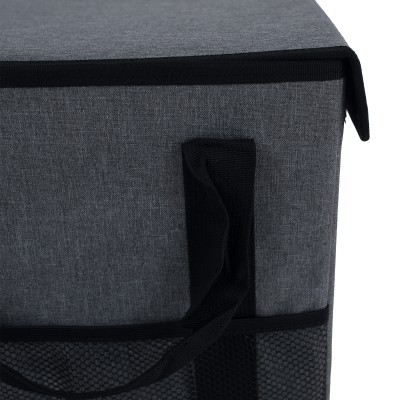 Cutie de depozitare pliabilă, gri/negru, DETER
