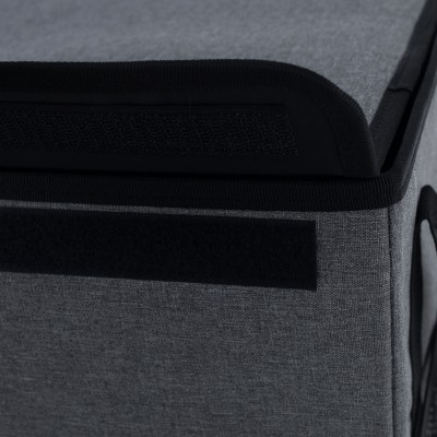 Cutie de depozitare pliabilă, gri/negru, DETER