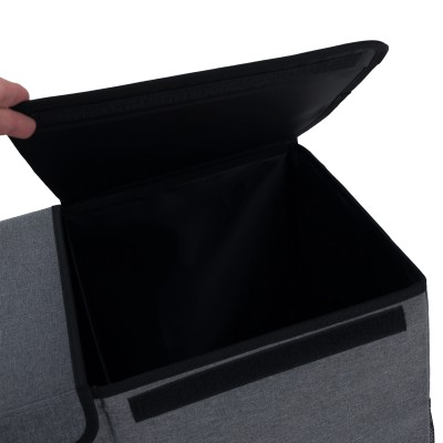 Cutie de depozitare pliabilă, gri/negru, DETER