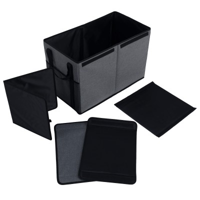 Cutie de depozitare pliabilă, gri/negru, DETER