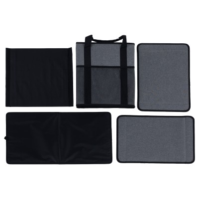 Cutie de depozitare pliabilă, gri/negru, DETER