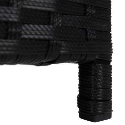 Cutie/bancă de depozitare pentru grădină, negru/natural/crem, BEMUS