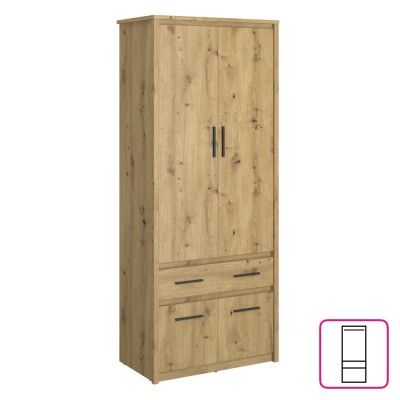 Dulap 4D1S/50, stejar Artisan, AIRON
