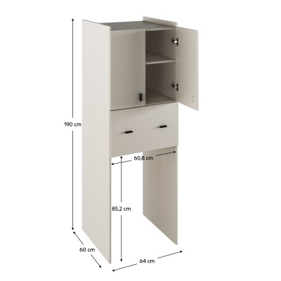 Dulap adânc deasupra maşinii de spălat, caşmir, NATALI TYP 9