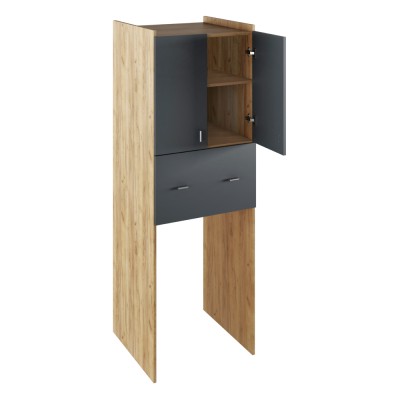 Dulap adânc deasupra maşinii de spălat, stejar artisan/grafit, NATALI TYP 9