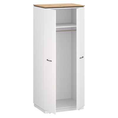 Dulap, alb/stejar evoke, VELIS 2D