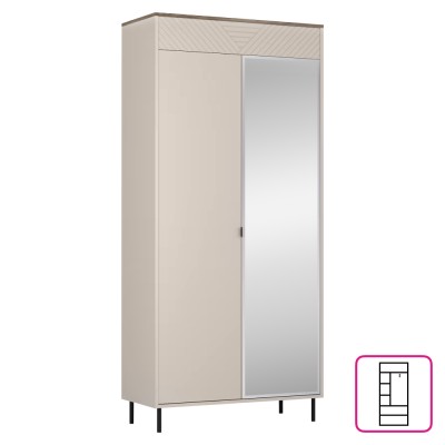 Dulap, caşmir/stejar castello, EYCO 2D/40