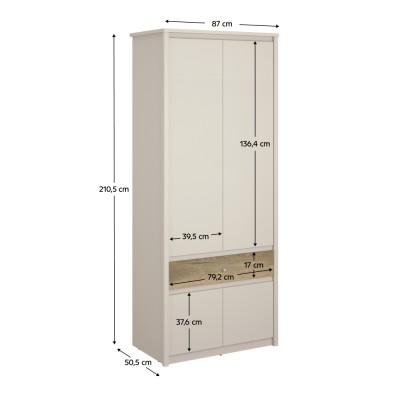 Dulap, caşmir/stejar evoke, KAROS 4D1S