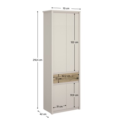 Dulap, caşmir/stejar evoke, KAROS 4D1S/70
