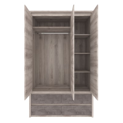 Dulap cu oglindă 3D4S, castan Nairobi / onix, JESI NEW