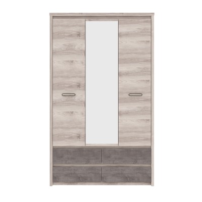 Dulap cu oglindă 3D4S, castan Nairobi / onix, JESI NEW