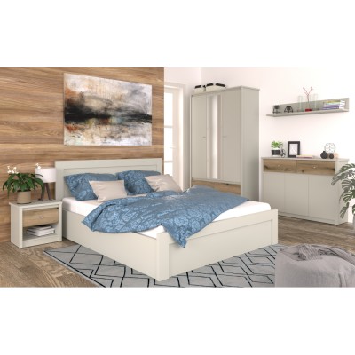 Dulap cu oglindă, caşmir/stejar evoke, KAROS 3D4S