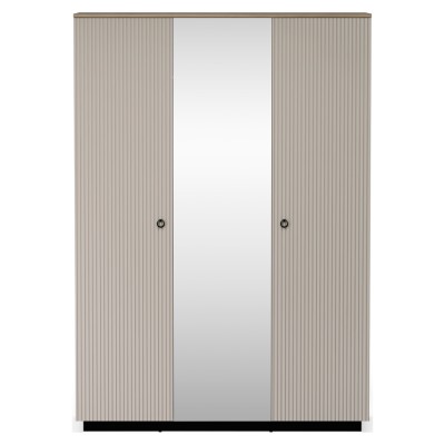 Dulap cu oglindă, gri-maroniu Taupe/stejar silverjack, DOMCA 3D