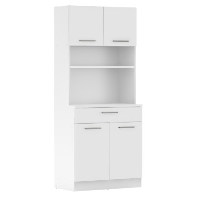 Dulap de bucătărie cu patru uşi, alb, DOMIS NEW