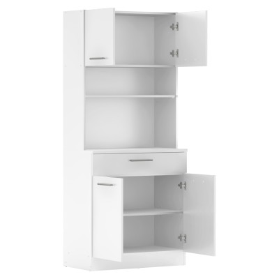 Dulap de bucătărie cu patru uşi, alb, DOMIS NEW