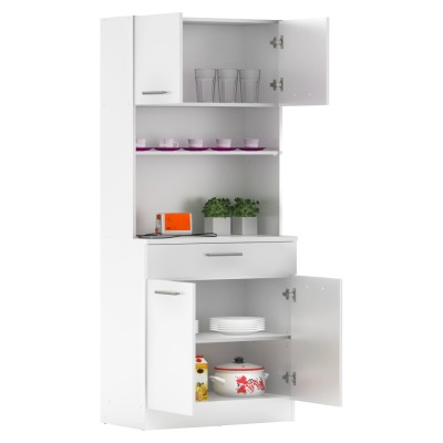 Dulap de bucătărie cu patru uşi, alb, DOMIS NEW