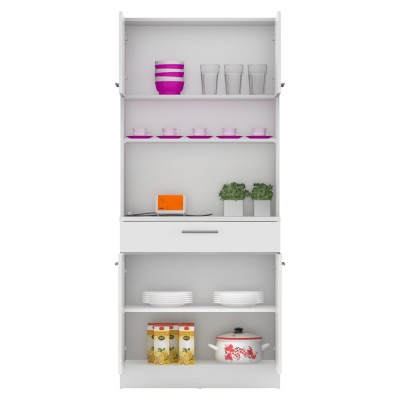 Dulap de bucătărie cu patru uşi, alb, DOMIS NEW