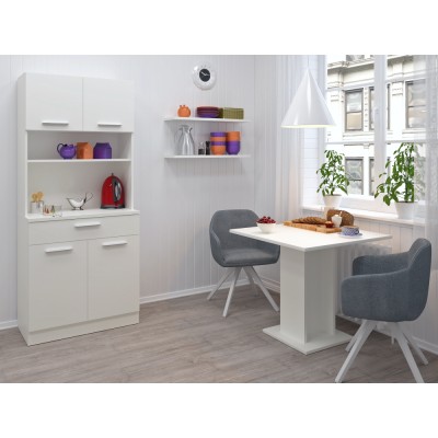 Dulap de bucătărie cu patru uşi, alb, DOMIS NEW