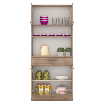 Dulap de bucătărie cu patru uşi, stejar wotan, DOMIS NEW