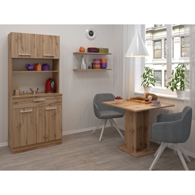 Dulap de bucătărie cu patru uşi, stejar wotan, DOMIS NEW