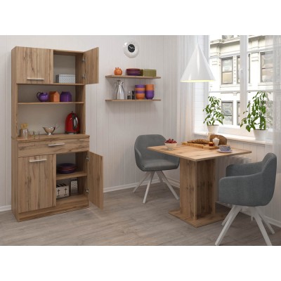 Dulap de bucătărie cu patru uşi, stejar wotan, DOMIS NEW