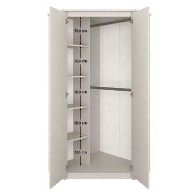 Dulap de colţ, caşmir, KAROS 2D