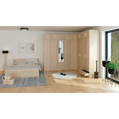 Dulap de colţ, stejar sonoma, dressing INVITA