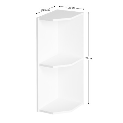 Dulap de colţ superior, alb, bucătăria AURORA