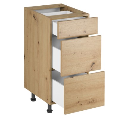 Dulap de jos, stejar artizanal, PUSH UP, LANGEN D40S3