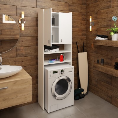 Dulap deasupra maşinii de spălat, alb, NATALI NEW