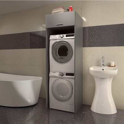 Dulap deasupra maşinii de spălat şi uscător, grafit, JERGI