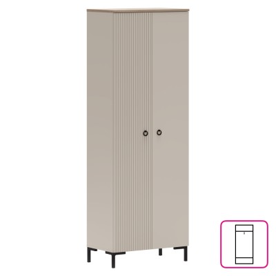 Dulap, gri-maroniu Taupe/stejar silverjack, DOMCA 2D