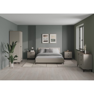 Dulap, gri-maroniu Taupe/stejar silverjack, DOMCA 2D