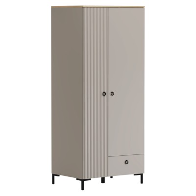 Dulap, gri-maroniu Taupe/stejar silverjack, DOMCA 2D1S