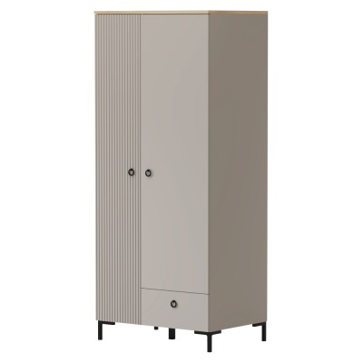 Dulap, gri-maroniu Taupe/stejar silverjack, DOMCA 2D1S