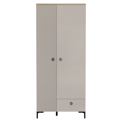 Dulap, gri-maroniu Taupe/stejar silverjack, DOMCA 2D1S