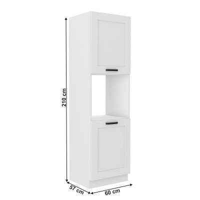 Dulap înalt pentru cuptor încorporabil, alb, LULA 60 DP-210 2F