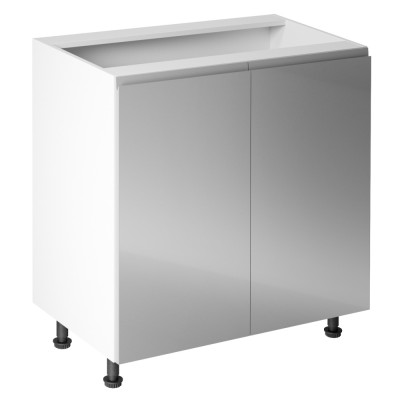 Dulap inferior, alb/ gri extra lucios, bucătăria AURORA